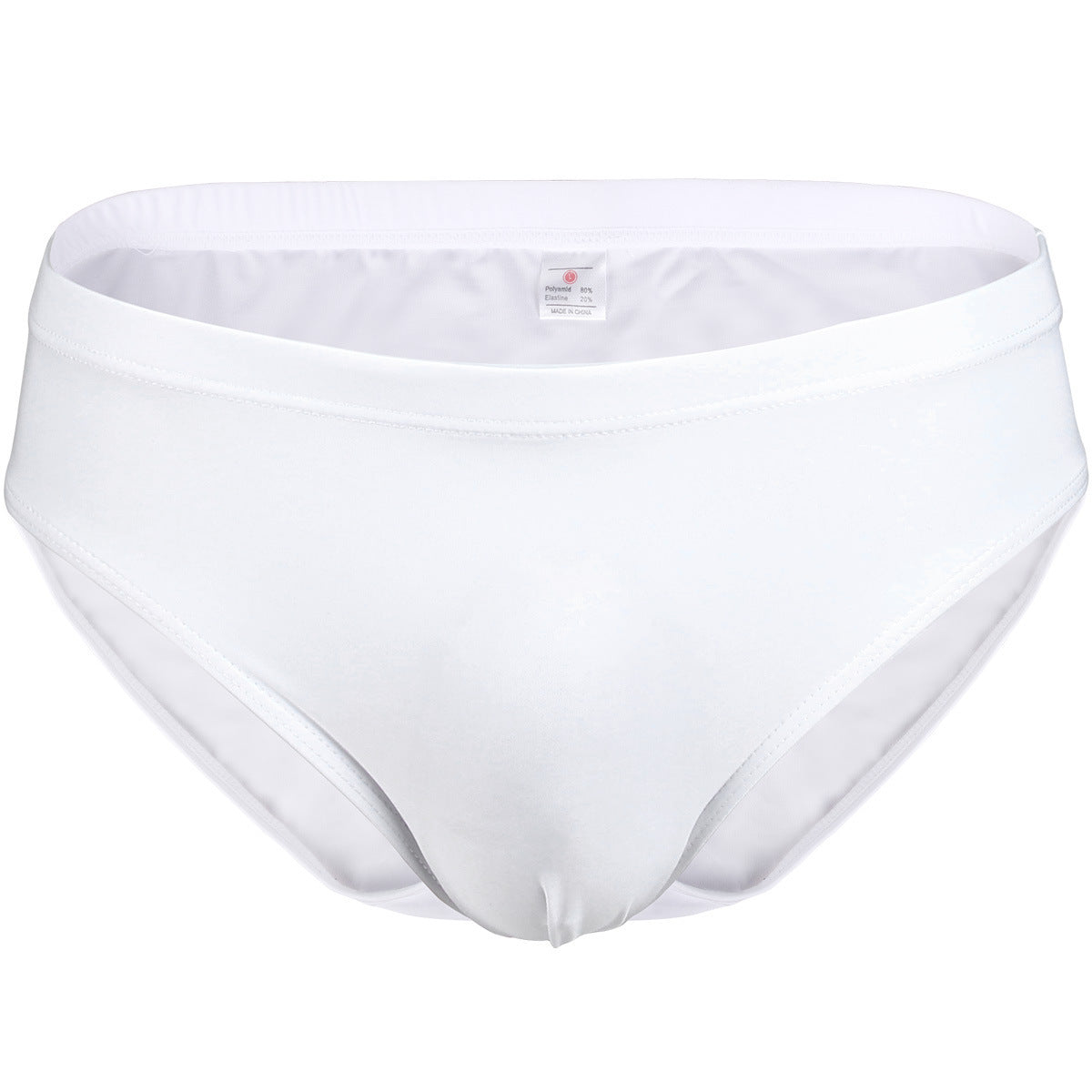 Men's Solid Color Low Waist Polyester Ice Silk Briefs