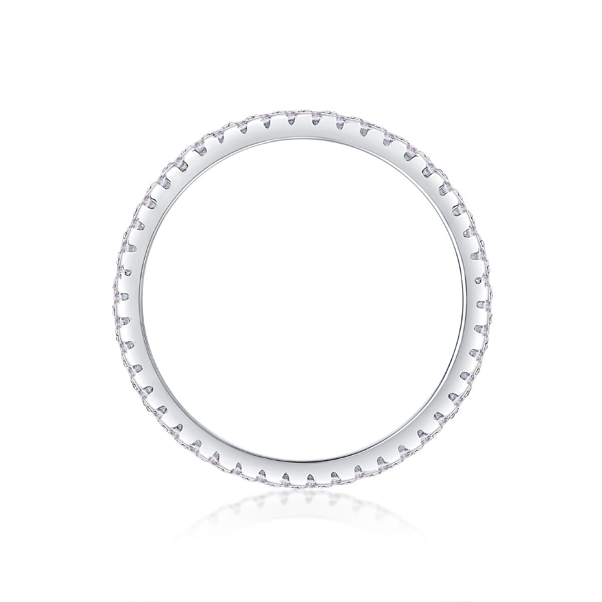 Three Row Diamond Ring Luxury Fashion Set Moissanite Silver Ring