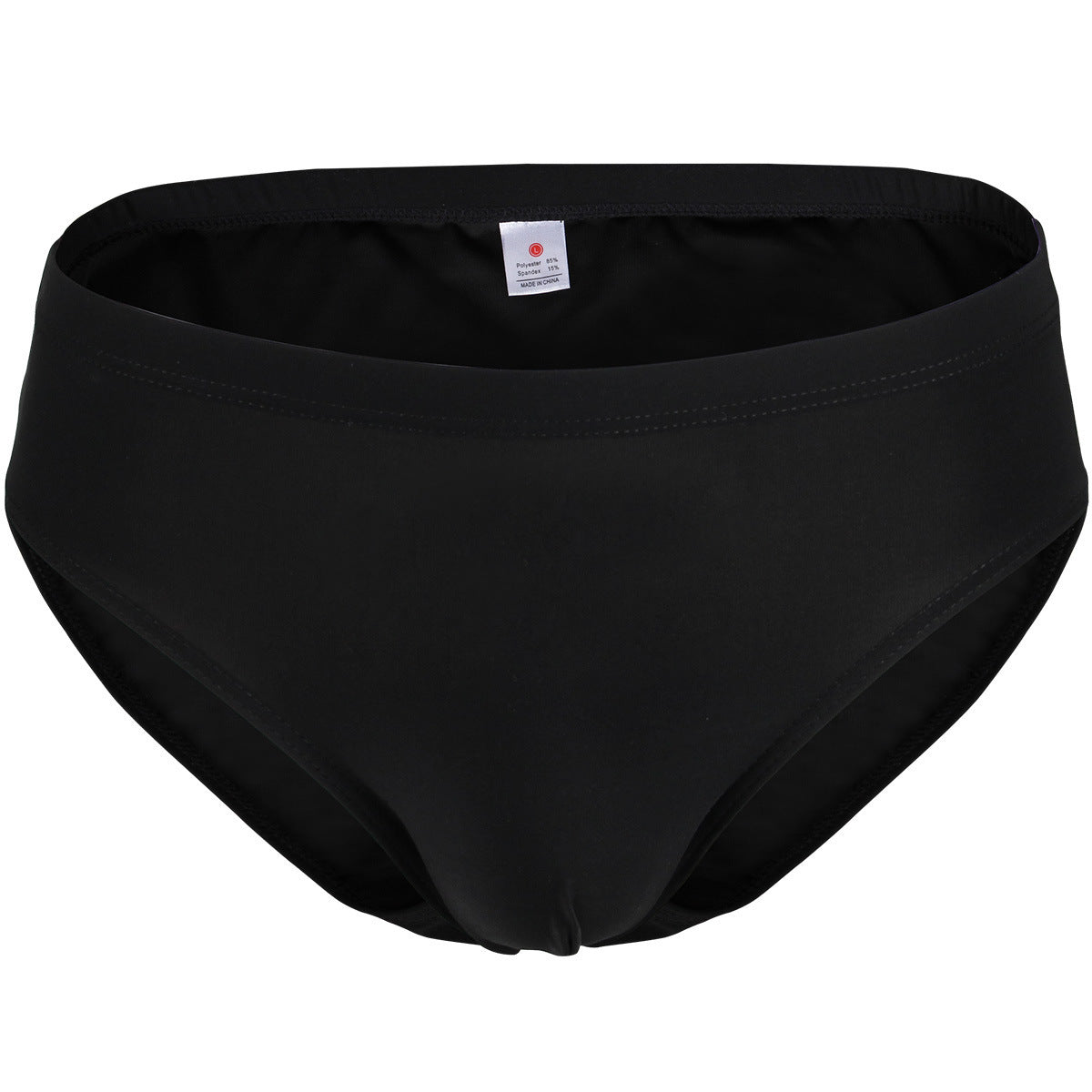 Men's Solid Color Low Waist Polyester Ice Silk Briefs